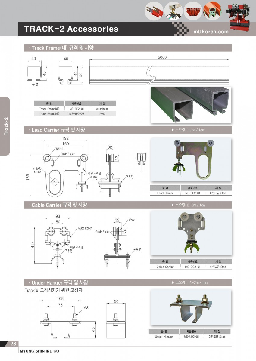 Công ty TNHH MTT Hàn Quốc Máng C cầu trục - Track system Công ty TNHH MTT Hàn Quốc Máng C cầu trục - Track system