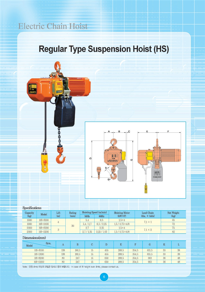 Công ty TNHH MTT Hàn Quốc Palang xích điện - Electric Chain Hoist 