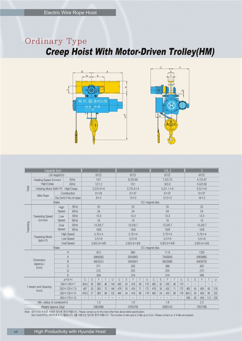 Công ty TNHH MTT Hàn Quốc Palang dầm đôi - Double rail hoist Công ty TNHH MTT Hàn Quốc Palang dầm đôi - Double rail hoist
