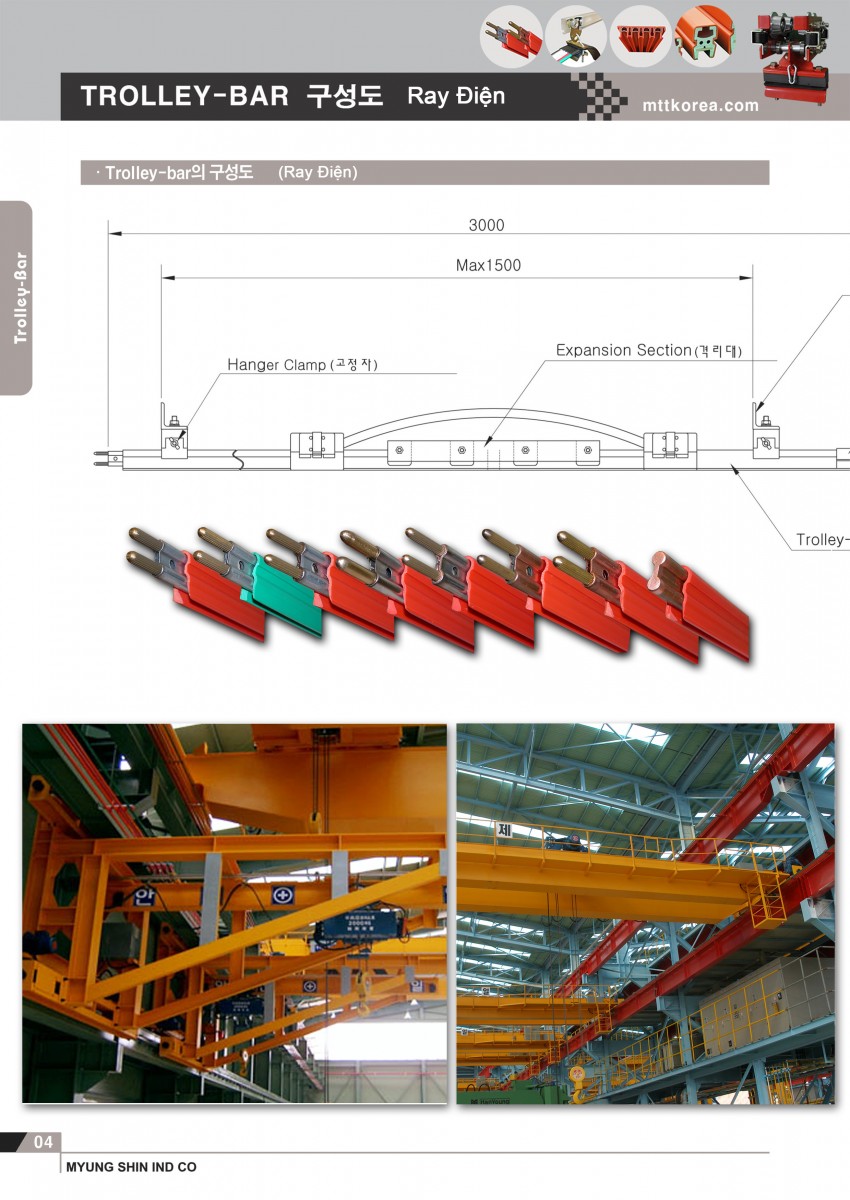 Công ty TNHH MTT Hàn Quốc Ray điện cầu trục - Trolley Bar 