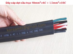 Dây điện dẹt 10SQx4C+1.5SQx10C