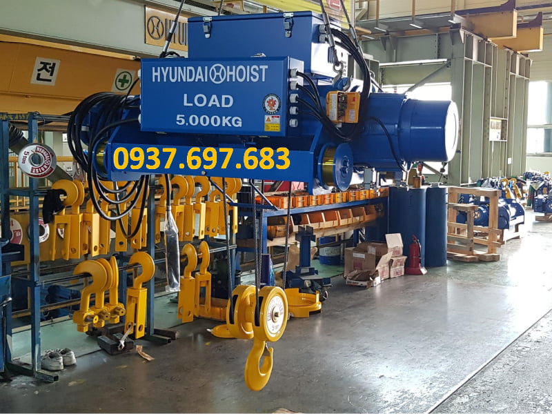 Công ty TNHH MTT Hàn Quốc Palang cáp dầm đôi 5 tấn Hyundai Công ty TNHH MTT Hàn Quốc Palang cáp dầm đôi 5 tấn Hyundai