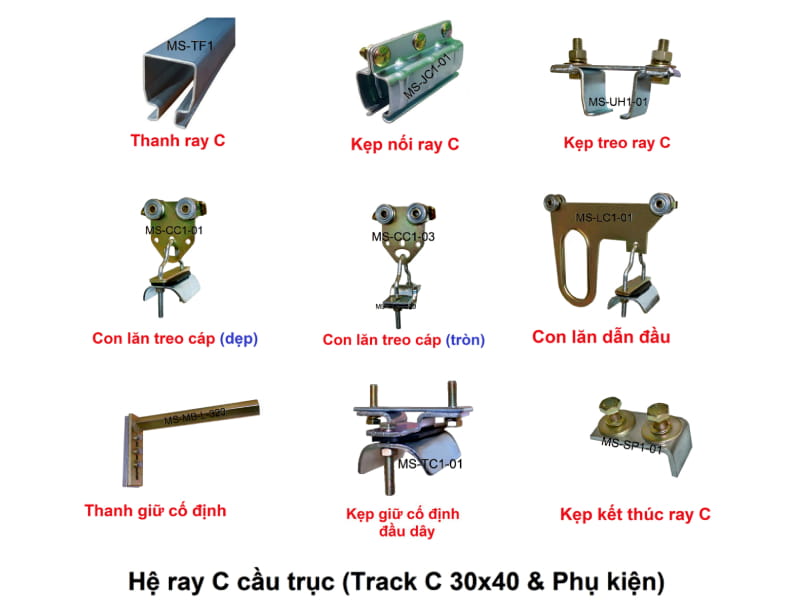 Công ty TNHH MTT Hàn Quốc Thanh ray C cầu trục 30x40 