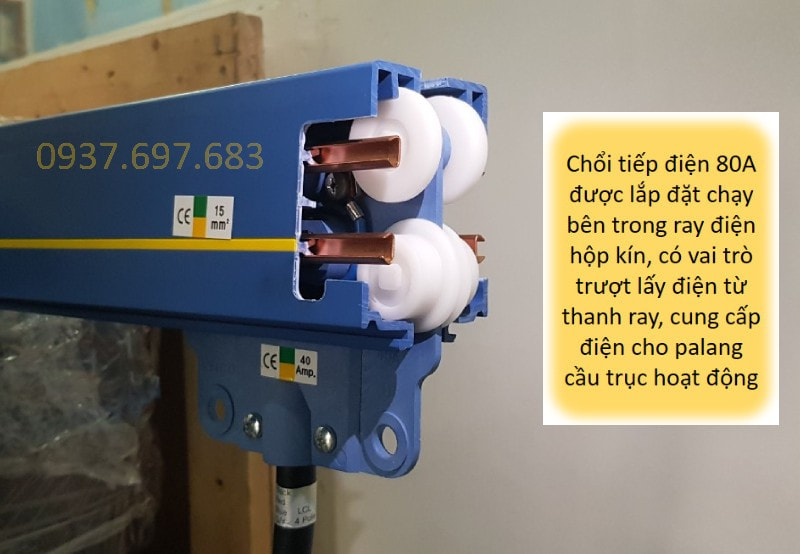 Công ty TNHH MTT Hàn Quốc Chổi tiếp điện hộp kín 80A LCL 
