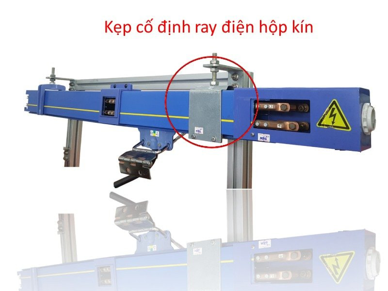 Kẹp cố định ray điện hộp kín