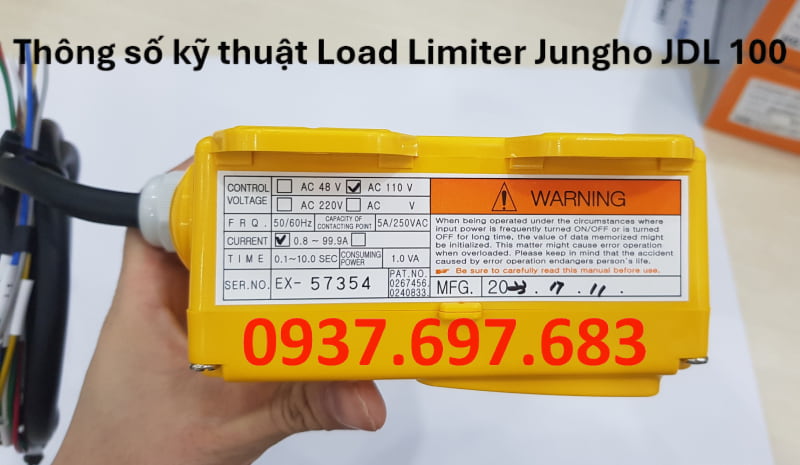 Công ty TNHH MTT Hàn Quốc Báo quá tải palang Load Limiter Jungho Công ty TNHH MTT Hàn Quốc Báo quá tải palang Load Limiter Jungho