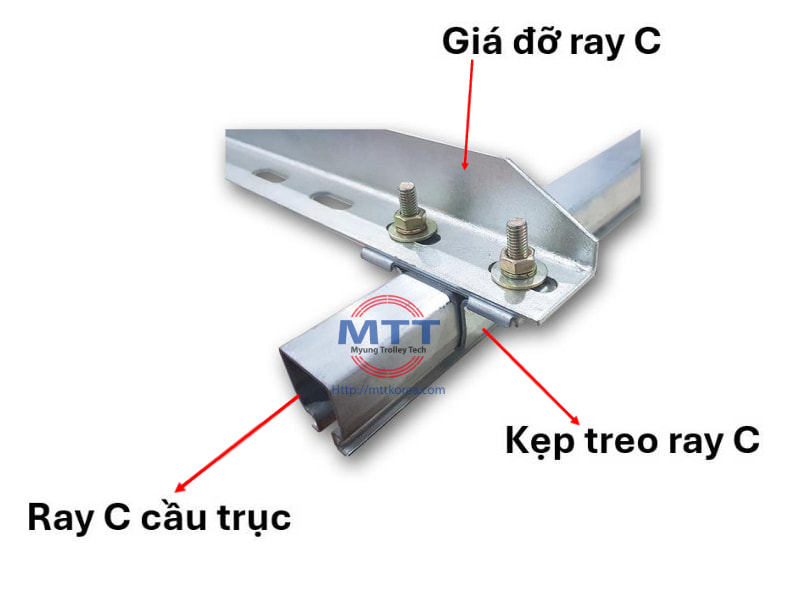 Công ty TNHH MTT Hàn Quốc Kẹp treo ray C cầu trục Công ty TNHH MTT Hàn Quốc Kẹp treo ray C cầu trục