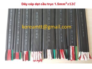 Cáp dẹt cầu trục 1.5mm²x12 lõi