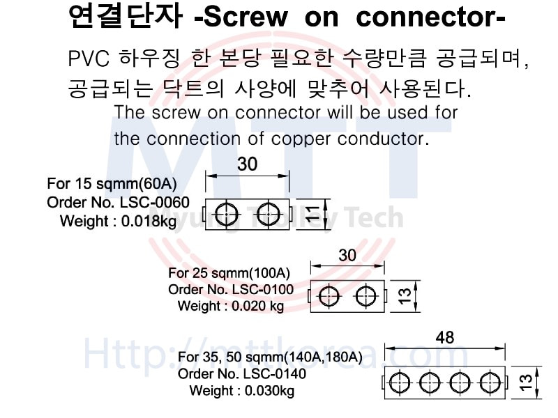 Công ty TNHH MTT Hàn Quốc Hộp nối ray điện hộp kín 