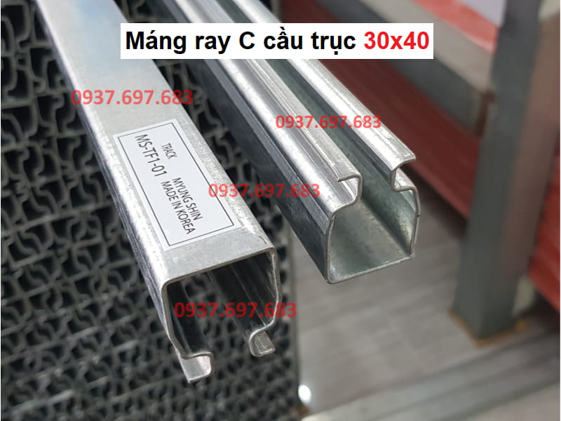 Thanh ray C cầu trục 30x40