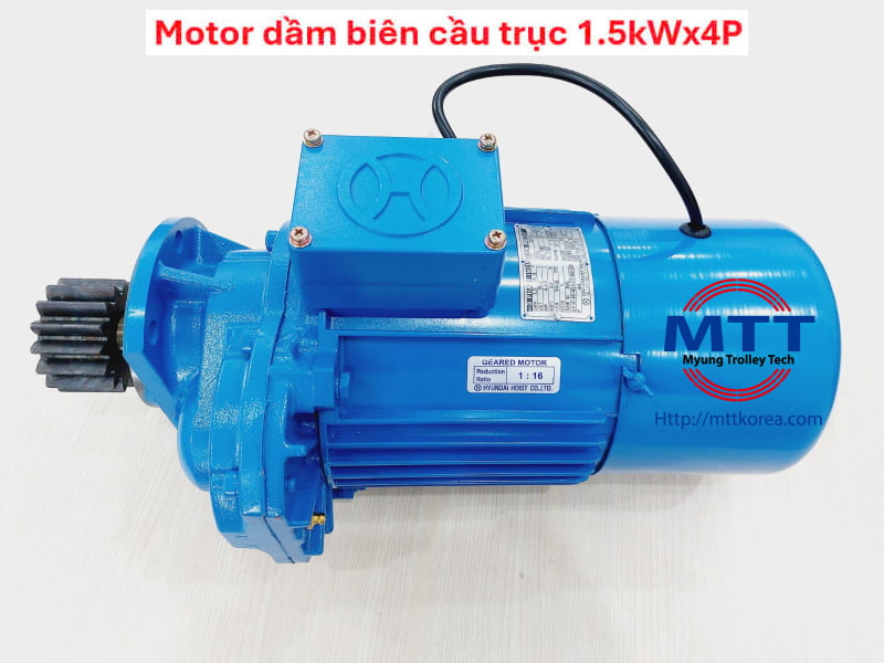 Công ty TNHH MTT Hàn Quốc Motor dầm biên 1.5kwx4P cầu trục 