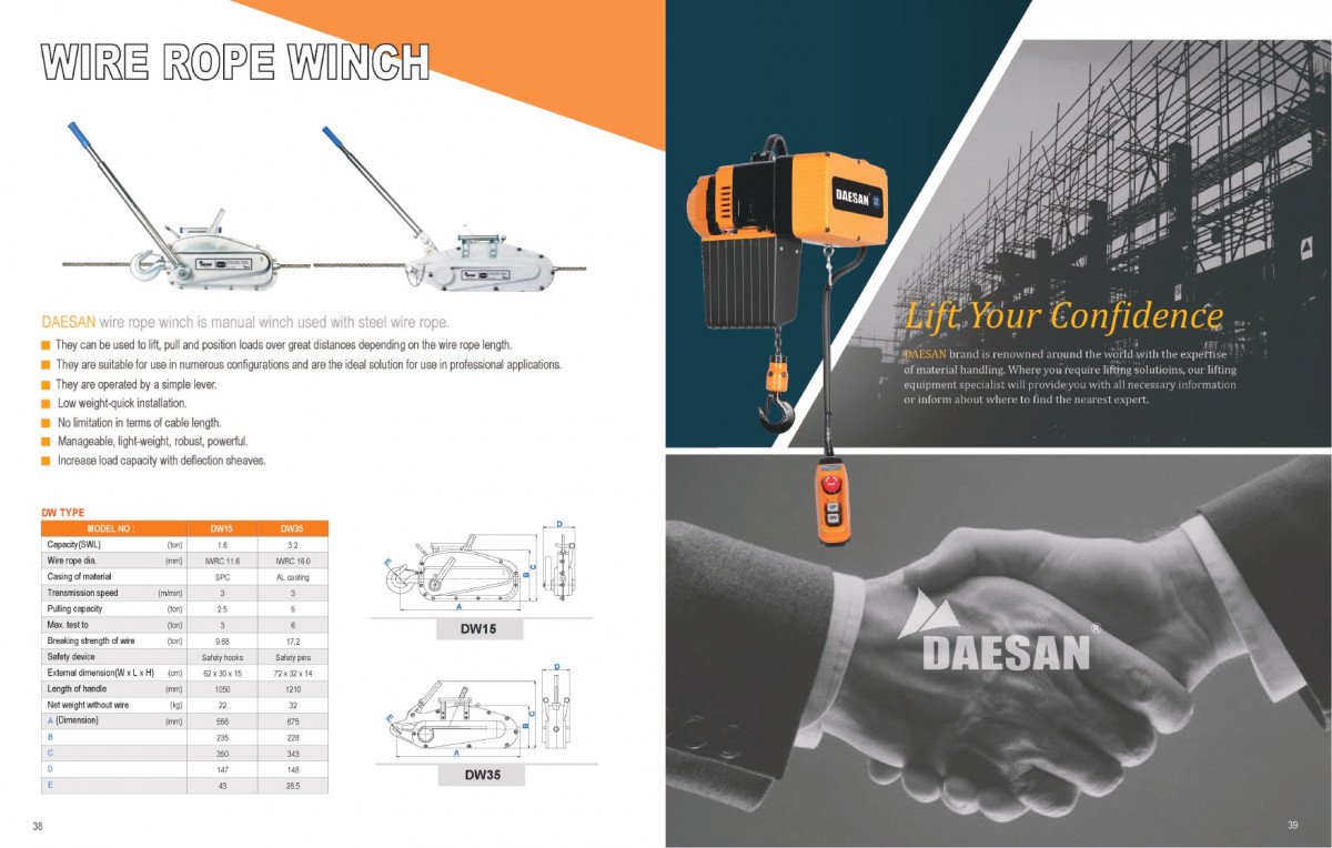 Công ty TNHH MTT Hàn Quốc Manual Chain Hoist - Lever Hoist 