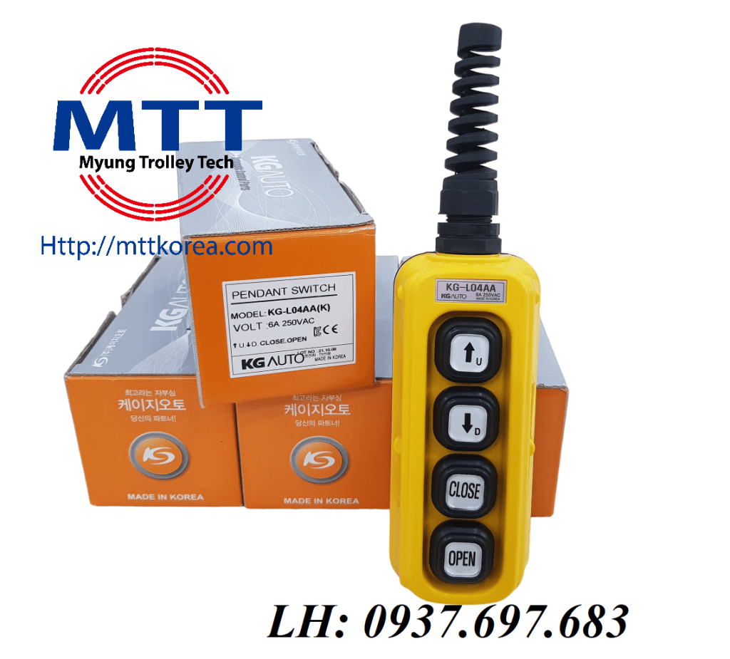 Tay bấm điều khiển cầu trục L04AA(K) loại 4 nút cho cầu trục avatar