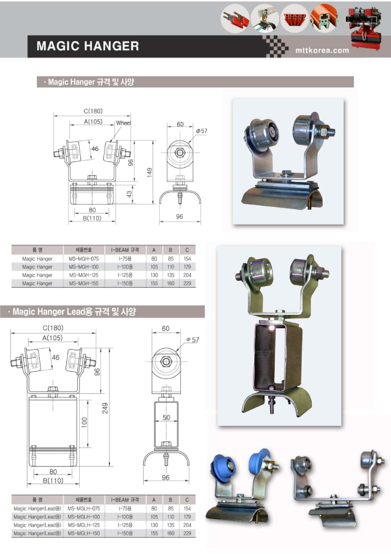 Công ty TNHH MTT Hàn Quốc Con lăn cáp dầm I - MAGIC HANGER Công ty TNHH MTT Hàn Quốc Con lăn cáp dầm I - MAGIC HANGER