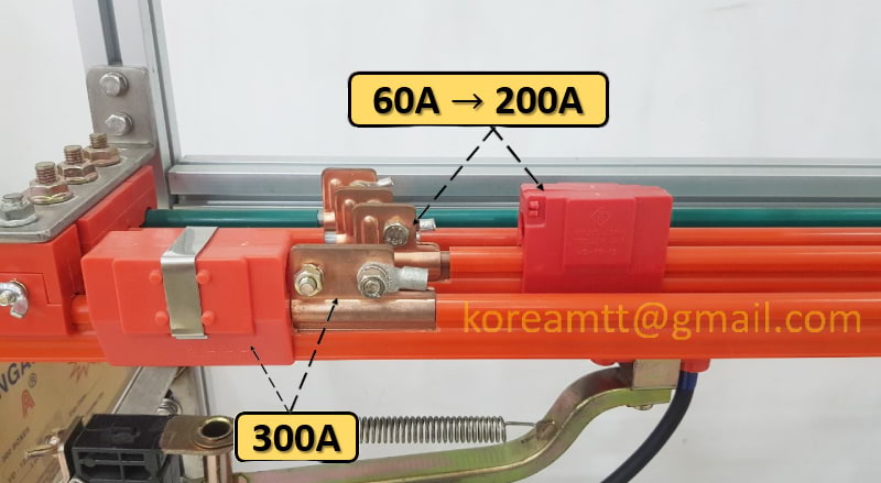 Công ty TNHH MTT Hàn Quốc Đầu nối nguồn ray điện 300A Công ty TNHH MTT Hàn Quốc Đầu nối nguồn ray điện 300A