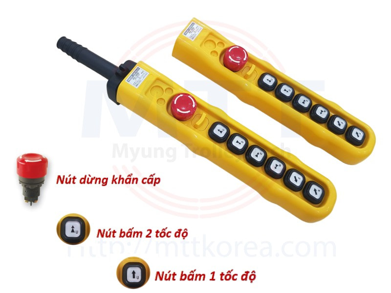 Công ty TNHH MTT Hàn Quốc Nút bấm cẩu trục tay bấm điều khiển 