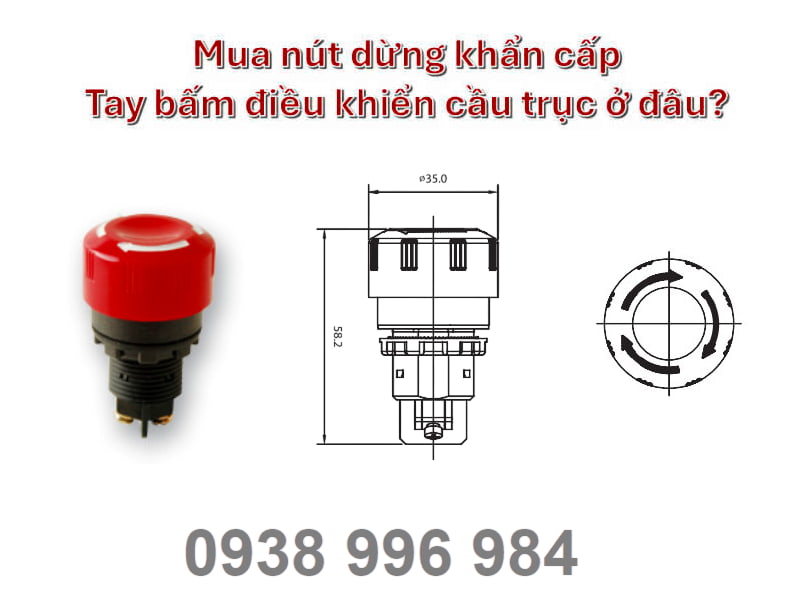Công ty TNHH MTT Hàn Quốc Nút dừng khẩn cấp tay bấm điều khiển 